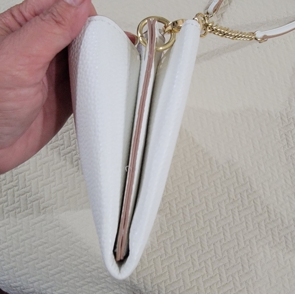 Nanette Lepore Small White Crossbody Bag With Gold Tone Hardware - Picture 8 of 16